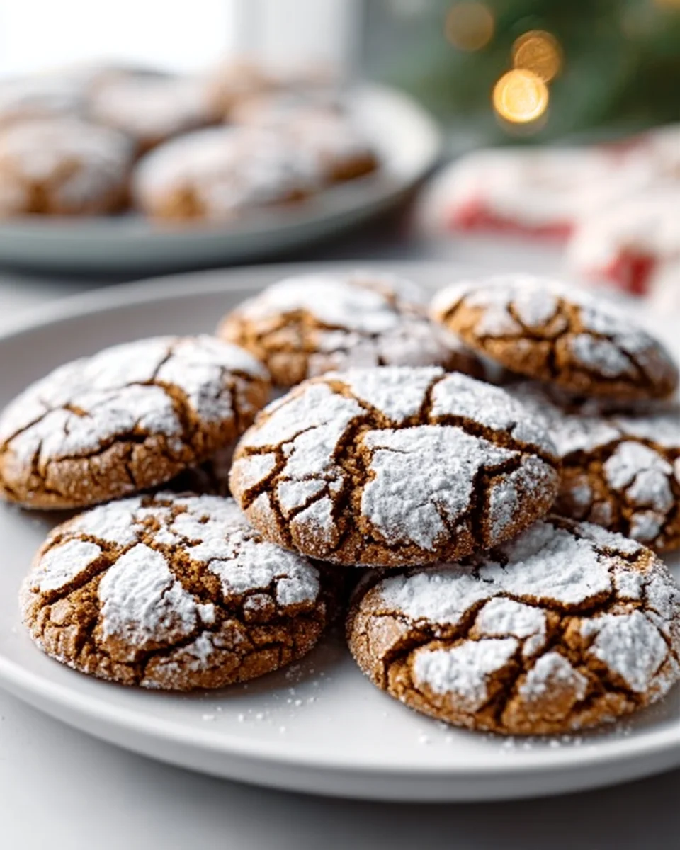 Delicious Non-Alcohol Extract Gingerbread Crinkle Cookies