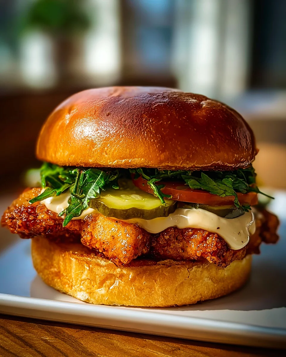 Spicy Chicken Sandwich with Creamy Homemade Sauce